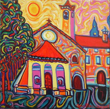 Painting titled "Mougins ,notre dame…" by Igor Marceau, Original Artwork