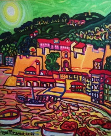 Painting titled "villefranche - sur-…" by Igor Marceau, Original Artwork, Acrylic