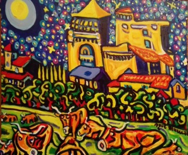 Painting titled "A ste Radegonde pré…" by Igor Marceau, Original Artwork, Acrylic