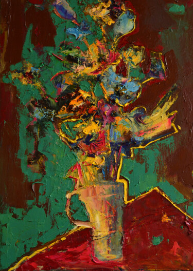 Peinture intitulée "Wildflowers" par Ihor Melnyk, Œuvre d'art originale, Huile