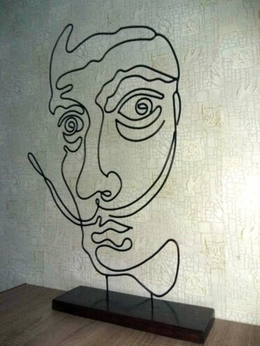Pintura titulada "Salvador Dali" por Ihor Tabakov, Obra de arte original, Metales Montado en Panel de madera