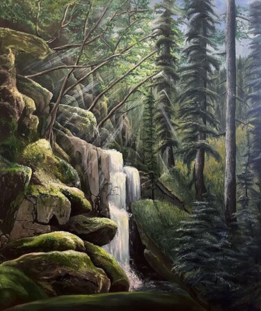 Painting titled "secret place" by Ilia Byzov, Original Artwork, Oil