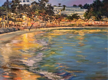 Painting titled "Kata beach evening" by Ilgiz Murtazin, Original Artwork, Oil
