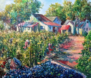Painting titled "Сбор винограда" by Ilgiz Murtazin, Original Artwork, Oil