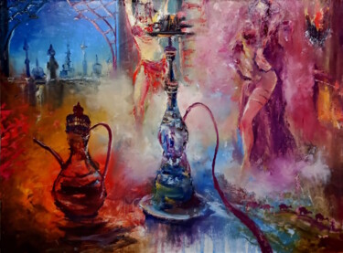 제목이 "Shisha"인 미술작품 Ilgiz Murtazin로, 원작, 기름 나무 들것 프레임에 장착됨