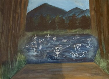 Peinture intitulée "The Lake" par Ilaria Sartini, Œuvre d'art originale, Acrylique