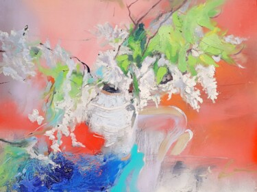 Schilderij getiteld "spring time" door Ilgvars Zalans, Origineel Kunstwerk, Olie