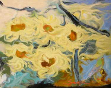 Painting titled "sunflowers 021" by Ilgvars Zalans, Original Artwork, Oil