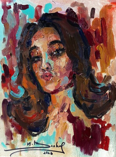 Картина под названием "Woman 2" - Илья Волков, Подлинное произведение искусства, Масло