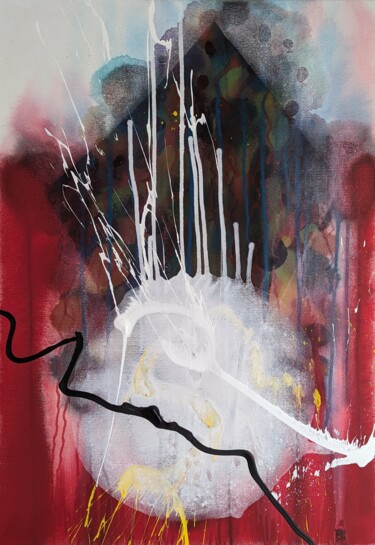 Malerei mit dem Titel "Organic Harmony/ Me…" von Iliad Sabchi, Original-Kunstwerk, Acryl