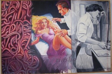 Картина под названием "Medical Problems" - Peter Illig, Подлинное произведение искусства, Масло Установлен на Деревянная рам…
