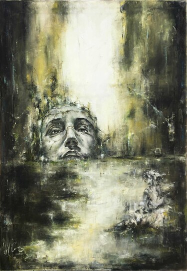 Schilderij getiteld "Sacred place" door Ilya Nimo, Origineel Kunstwerk, Olie