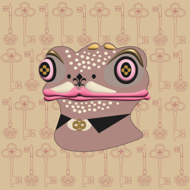 Digital Arts titled "Frog Mr. 11" by Ilona Matushkova, Original Artwork, 2D Digital Work