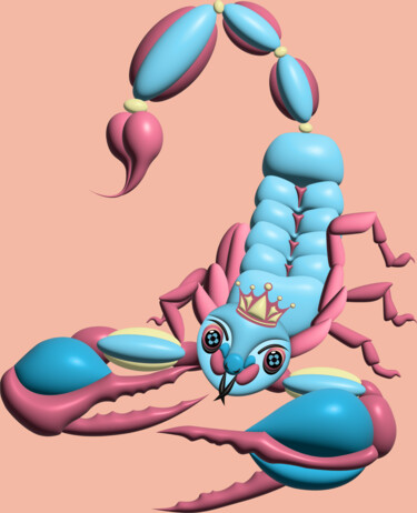 Цифровое искусство под названием "Crowned lord T" - Ilona Matushkova, Подлинное произведение искусства, 3D моделирование