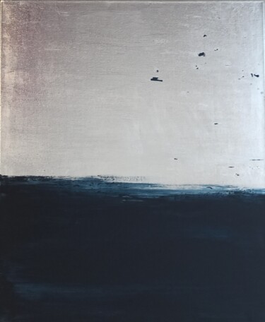 Картина под названием "Современный морской…" - Ilona Motalina, Подлинное произведение искусства, Акрил Установлен на Деревян…