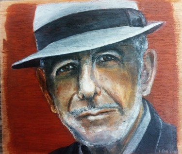 Pittura intitolato "Leonard Cohen 2" da Ilse Joris, Opera d'arte originale, Acrilico