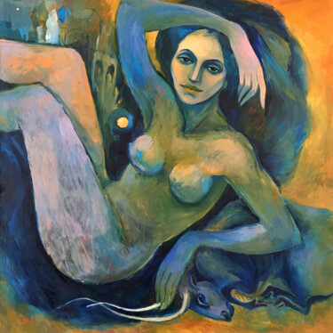 Pittura intitolato "THE ABDUCTION OF BU…" da Irina Makarova, Opera d'arte originale, Olio