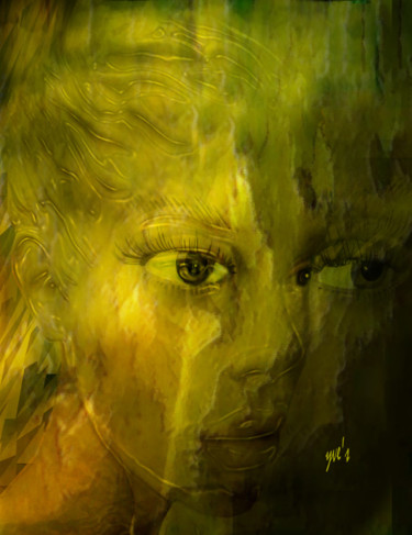 Digital Arts titled "Derrière le regard" by Yve'S, Original Artwork, 2D Digital Work