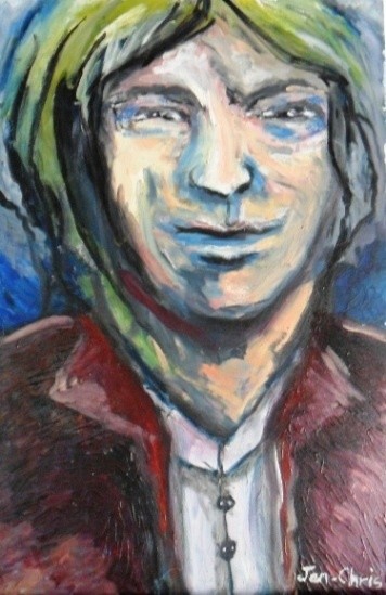 Painting titled "Stranger" by Jan-Chris Cilliers, Original Artwork, Oil