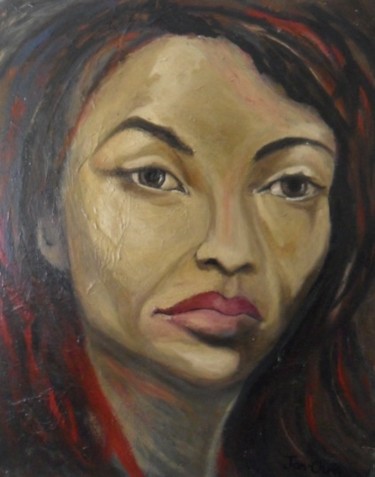 Painting titled "Girl" by Jan-Chris Cilliers, Original Artwork, Oil