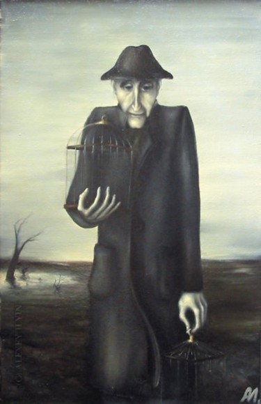 Картина под названием "Птицелов" - Алексей Ильин, Подлинное произведение искусства, Другой