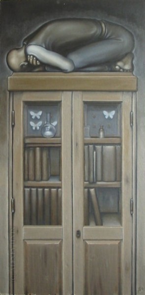 Картина под названием "На шкафу - 2" - Алексей Ильин, Подлинное произведение искусства, Другой