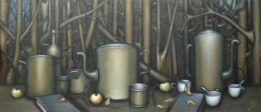 Картина под названием "Кухонная утварь на…" - Алексей Ильин, Подлинное произведение искусства, Другой