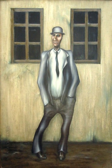 Картина под названием "Портрет меж двух ок…" - Алексей Ильин, Подлинное произведение искусства, Другой