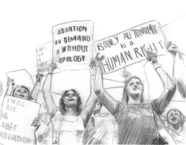 Drawing titled "Human rights" by Indhira Pintora, Original Artwork, Charcoal