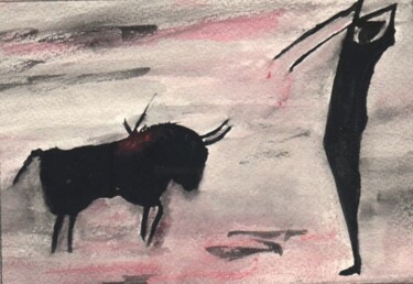 Pittura intitolato "A Matança (The Kill…" da Inês Dourado, Opera d'arte originale, Olio