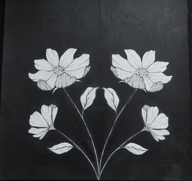 Σχέδιο με τίτλο "Flores" από Inês Monteiro, Αυθεντικά έργα τέχνης, Μαρκαδόρος