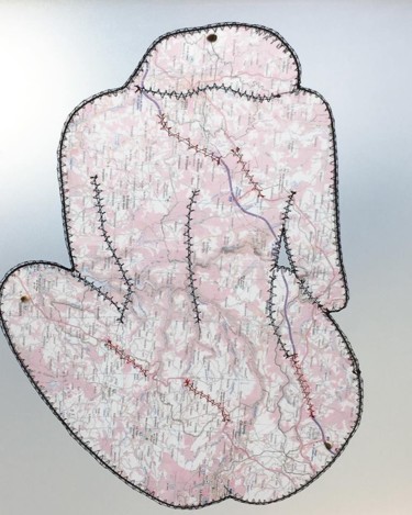 Textielkunst getiteld "Cicatrices" door Stéphanie Salinères, Origineel Kunstwerk