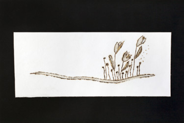 "Tableau papier brûl…" başlıklı Kolaj Stéphanie Salinères tarafından, Orijinal sanat, Kâğıt
