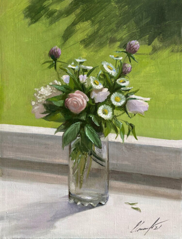 Malerei mit dem Titel "Summer flowers" von Elmar Magerram, Original-Kunstwerk, Öl
