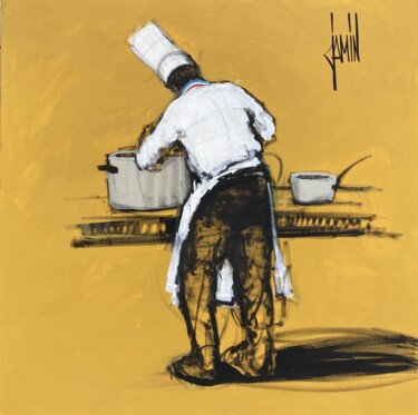 Malerei mit dem Titel "La Grande Cuisine" von David Jamin, Original-Kunstwerk, Acryl