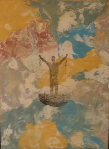 Картина под названием "Libertà 02" - Marco Bagatin, Подлинное произведение искусства, Мел