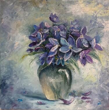 Peinture intitulée "The Violet Bouquet" par Inga Savina, Œuvre d'art originale, Huile