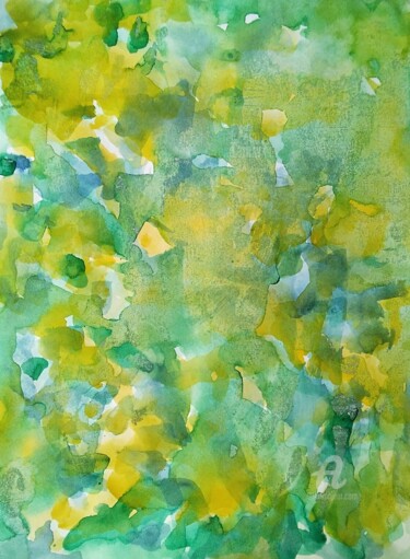 绘画 标题为“Abstract small IV.j…” 由Ingela Wallgren Lindgren, 原创艺术品, 水彩