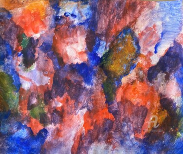 Pintura intitulada "Abstract composed II" por Ingela Wallgren Lindgren, Obras de arte originais, Têmpera