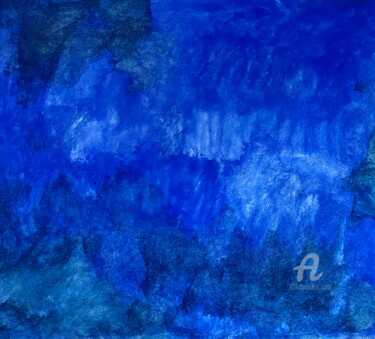 Schilderij getiteld "Blue moment" door Ingela Wallgren Lindgren, Origineel Kunstwerk, Tempera