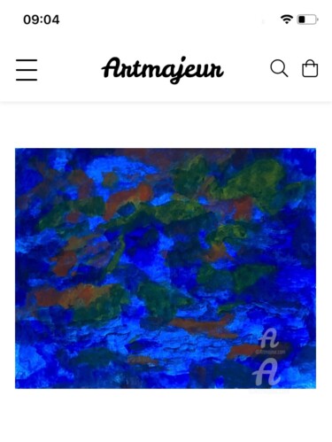 Pittura intitolato "Blue step" da Ingela Wallgren Lindgren, Opera d'arte originale, Tempera