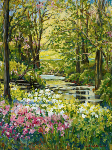 Painting titled "Spring" by Ingrid Dohm, Original Artwork, Acrylic