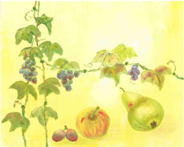 Schilderij getiteld "Heller Herbst-ist n…" door Ingrid Edith Wekel, Origineel Kunstwerk, Olie