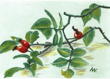 Ζωγραφική με τίτλο "Herbst schön" από Ingrid Edith Wekel, Αυθεντικά έργα τέχνης, Ακρυλικό