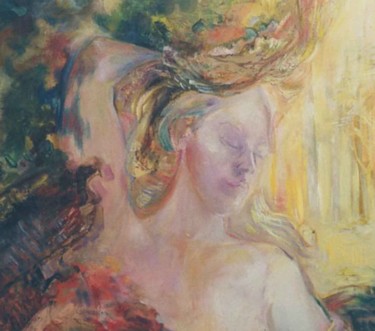 Peinture intitulée "L'esprit du bois" par Ingrid Johann, Œuvre d'art originale, Huile