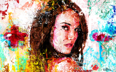 Digital Arts με τίτλο "Natalie Portman" από Iñigo Urbina, Αυθεντικά έργα τέχνης, Ψηφιακή ζωγραφική