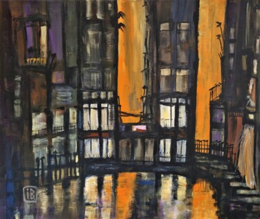 Painting titled "Une soirée chez les…" by Inke Bemelmans, Original Artwork, Acrylic