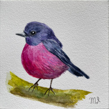 绘画 标题为“Robin painting orig…” 由Inna Martynenko, 原创艺术品, 水彩