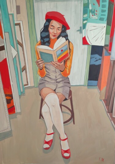 Malarstwo zatytułowany „"Open Book"” autorstwa Inna Novobranets, Oryginalna praca, Gwasz