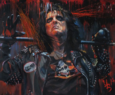 Painting titled "Alice Cooper "Welco…" by Inna Volvak, Original Artwork, Oil